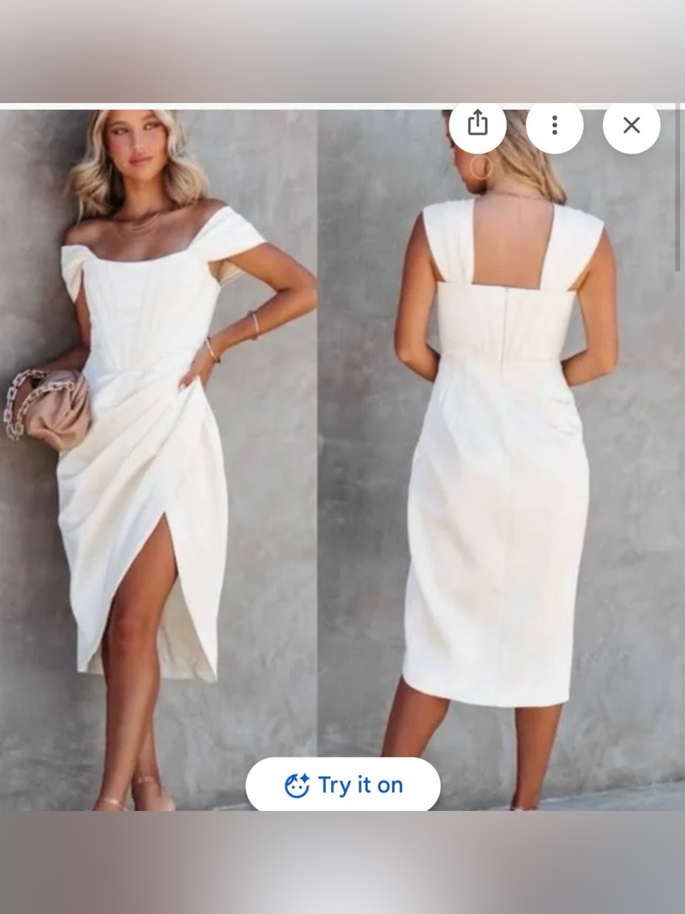 Beulah I Do Satin Elegant Corset Dress in Ivory